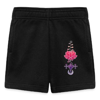 Ätherisches Lotusblütensymbol - Baby Shorts - Schwarz - Vorne