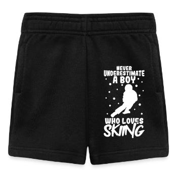 Garçon de ski - Short Bébé - noir - Devant