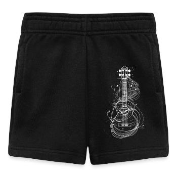 Dessin de ukulélé - Short Bébé - noir - Devant