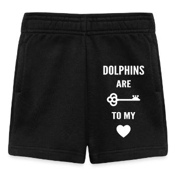 Dolphins are the key to my heart - Baby Shorts - black - Front