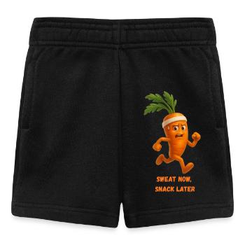 Carrot Runner Snack Carrot Cartoon - Baby Shorts - black - Front
