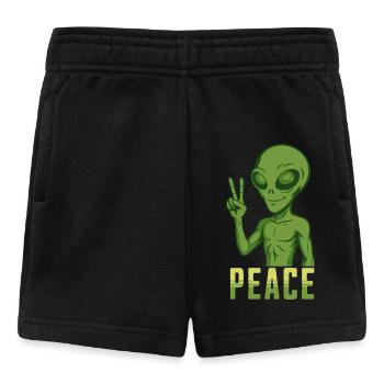 Paix Alien - Short Bébé - noir - Devant