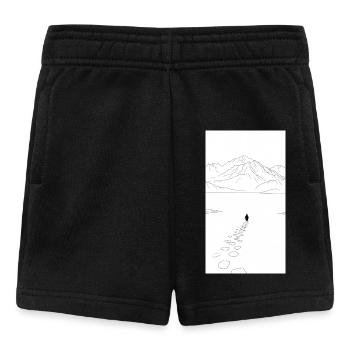 Marche solitaire vers les montagnes - Short Bébé - noir - Devant