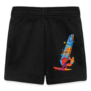 Windsurfing Colorful Windsurfer Kids Boys Windsurf - Baby Shorts - black - Front