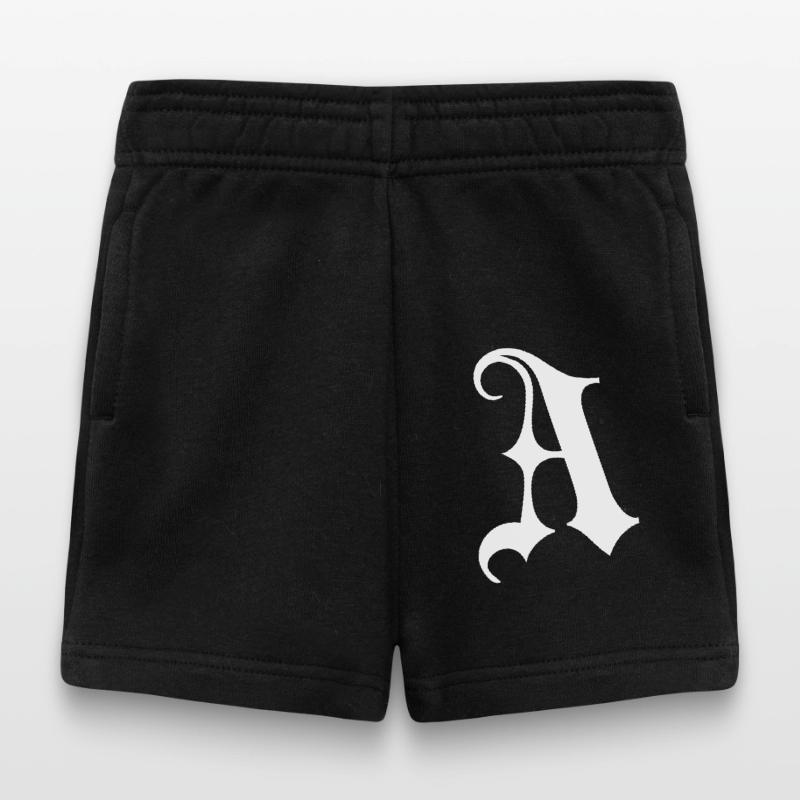 Gothic Monogram A Script Baby Shorts