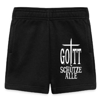 Gott Schütze Alle Kreuz Design - Baby Shorts - Schwarz - Vorne