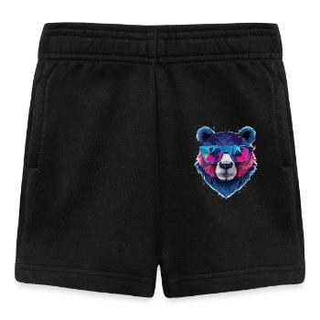 Bär,graffiti ,malerei , bunt,Nerd - Baby Shorts - Schwarz - Vorne