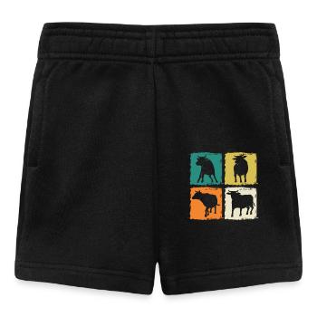 Buffalo Cattle Oxen - Baby Shorts - black - Front