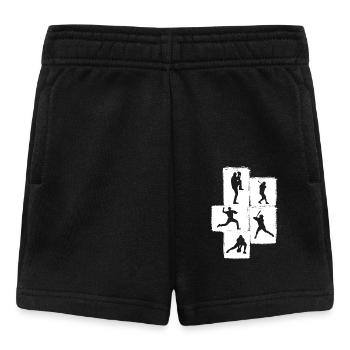 Baseball Player Baseball - Baby Shorts - black - Front
