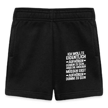 Ich Wollte Aufhören Gemein Zu Sein - Baby Shorts - Schwarz - Vorne
