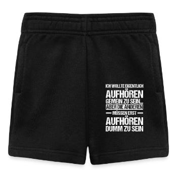 Ich Wollte Aufhören Gemein Zu Sein - Baby Shorts - Schwarz - Vorne