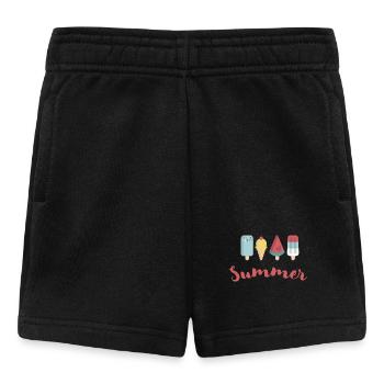 Amis de la crème glacée! Maintenant l’été peut arriver ! - Short Bébé - noir - Devant
