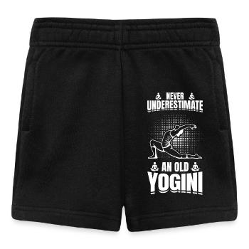 Never underestimate an old yogini - Baby Shorts - black - Front