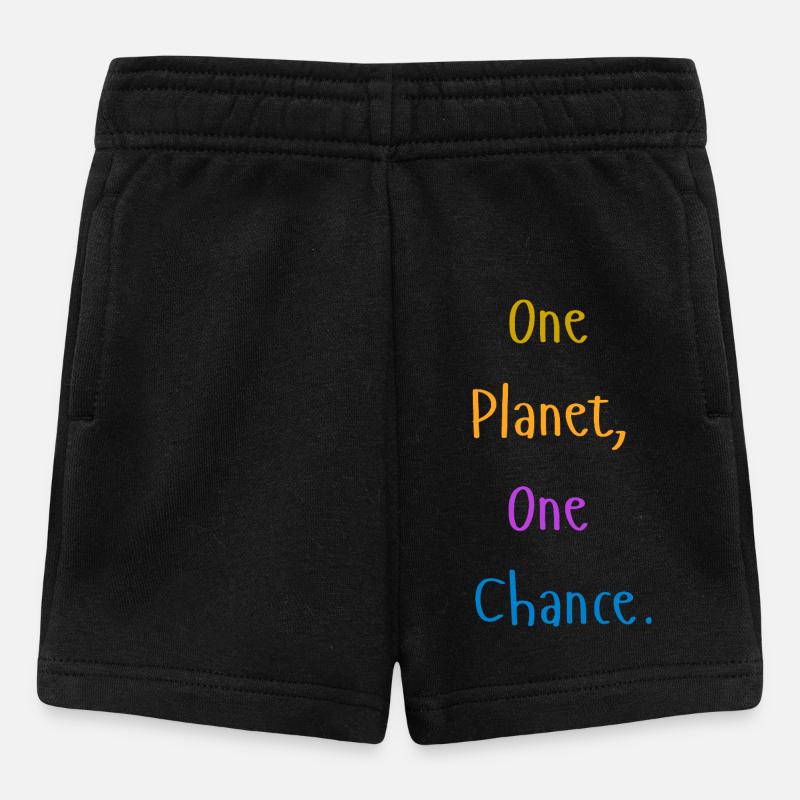 one_planet_one_chance - Short Bébé - noir