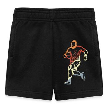 Rugby Player Drawing - Baby Shorts - black - Front