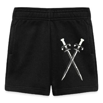 Deux épées en croix - Short Bébé - noir - Devant