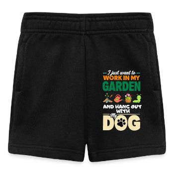 Garten Hund Gärtner Kleingarten Blumen Lustig - Baby Shorts - Schwarz - Vorne