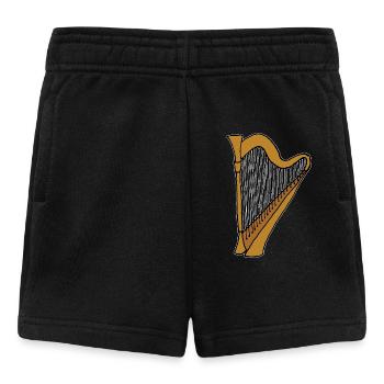 Harfe Zupfinstrument Musik Orchester - Baby Shorts - Schwarz - Vorne