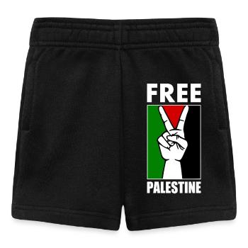 Free palestine Peace sign victory sign hand - Baby Shorts - black - Front
