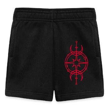Symbole rouge de protection et de chance - Short Bébé - noir - Devant