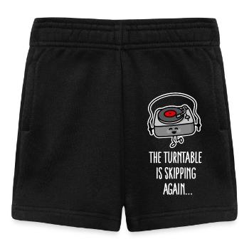 Vinyl Schallplatte Plattenspieler springt wieder - Baby Shorts - Schwarz - Vorne