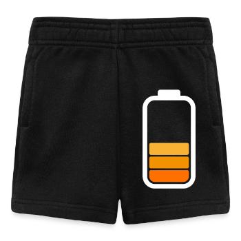 HALF BATTERY - White - Baby Shorts - black - Front
