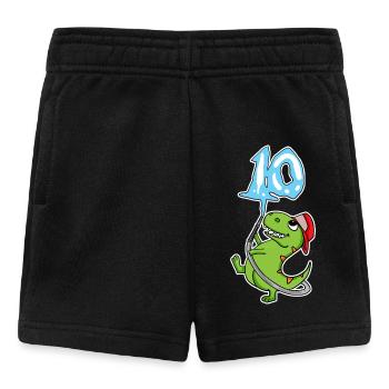 10th Birthday Dinosaur - Baby Shorts - black - Front