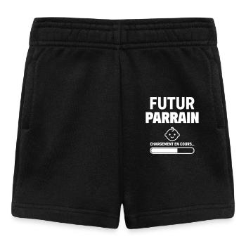 Pregnancy announcement Future godfather Funny Humor - Baby Shorts - black - Front