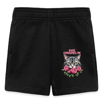 Rage Consumes Me Lustiges Katzenblümchen - Baby Shorts - Schwarz - Vorne