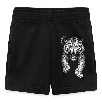 Tiger wild cat Raubtier cool Skizze Zeichnung - Baby Shorts - Schwarz - Vorne