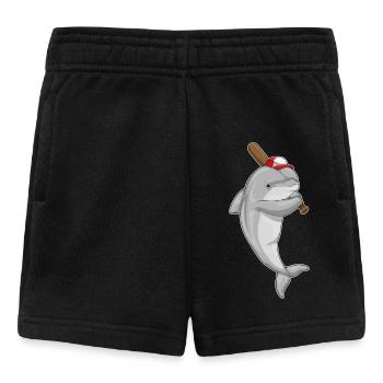 Delfin Baseball Baseballschläger - Baby Shorts - Schwarz - Vorne