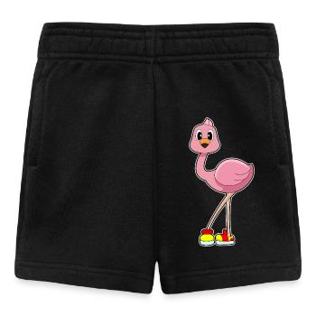 Flamingo Schuhe - Baby Shorts - Schwarz - Vorne