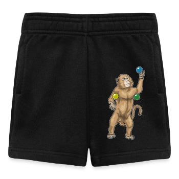 Monkey juggler juggling - Baby Shorts - black - Front