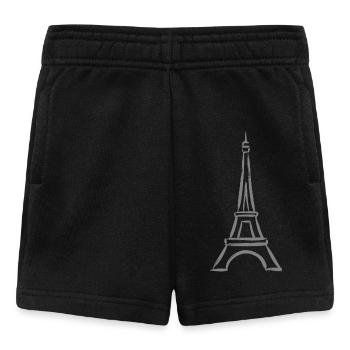 Croquis Minimaliste Tour Eiffel - Short Bébé - noir - Devant