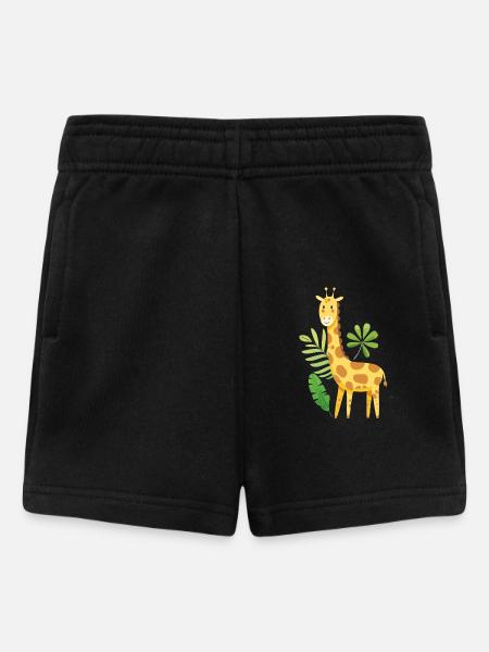 Cute Giraffe - Baby Shorts - black