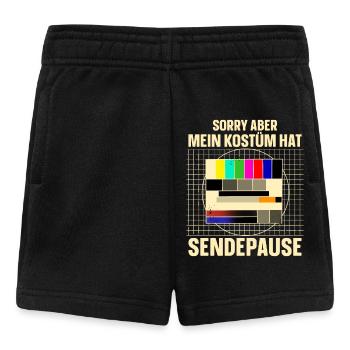 Testbild Sendepause Kostüm - Baby Shorts - Schwarz - Vorne