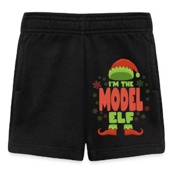 Modèle de lutin de Noël - Short Bébé - noir - Devant