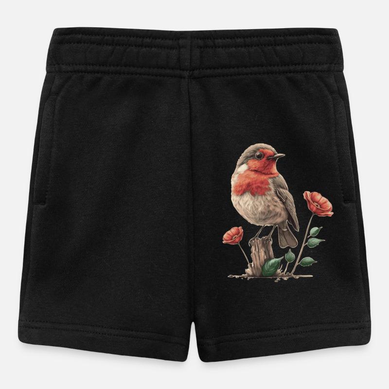 Rotkehlchen - Baby Shorts - Schwarz
