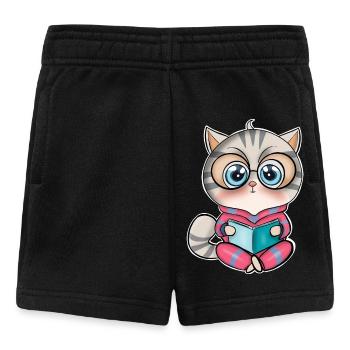 Katze Lesen Bücher Buch - Baby Shorts - Schwarz - Vorne