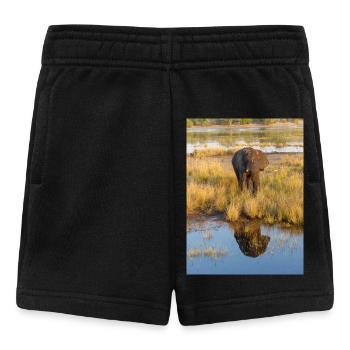 Elefanten am Wasser in Namibia Afrika - Baby Shorts - Schwarz - Vorne