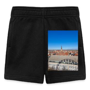 Rostock Skyline and Old Town behind the city hall - Baby Shorts - black - Front