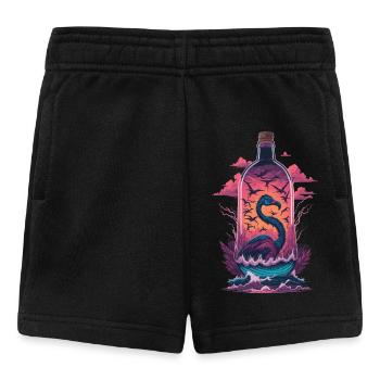 Flamingo Bottle - Baby Shorts - black - Front
