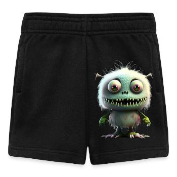 Joyeux Halloween mignon monstre langue de plaisir effrayant - Short Bébé - noir - Devant
