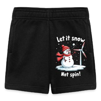 Stop Wind Turbines - Let it Snow, Not Spin - Baby Shorts - black - Front