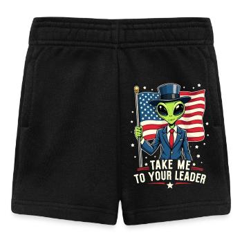 Bring mich zu Deinem Anführer USA Patriot Alien - Baby Shorts - Schwarz - Vorne