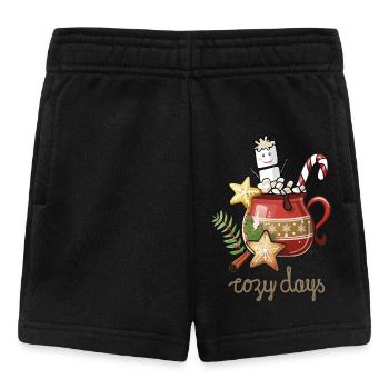 Hot Cacao, Marshmallow man, xmas - Baby Shorts - Schwarz - Vorne