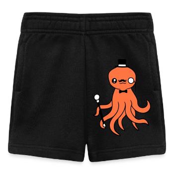 Kraken Mr. Sir Top Hat Monocle Glasses Empire - Baby Shorts - black - Front