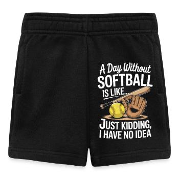 Funny Softball Player Catcher Pitcher Baseball - Baby Shorts - black - Front