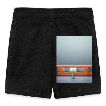 Woman in Trench Coat - Baby Shorts - black - Front