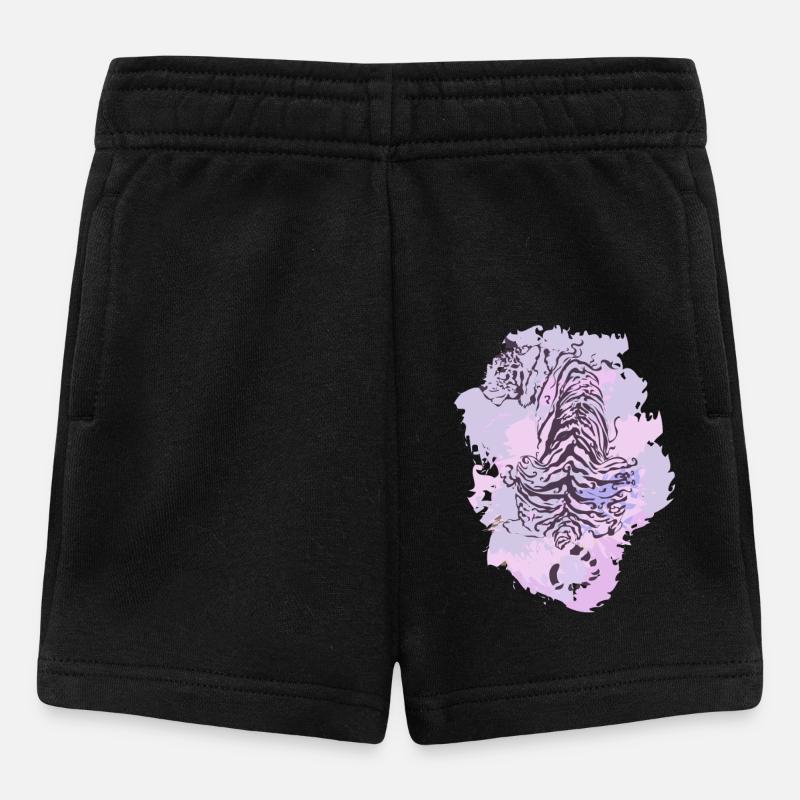 Violet tigre - Short Bébé - noir